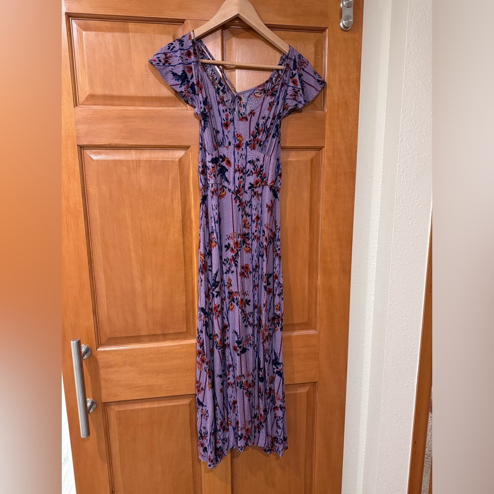 Anthropologie Floral Dress - flutter sleeve